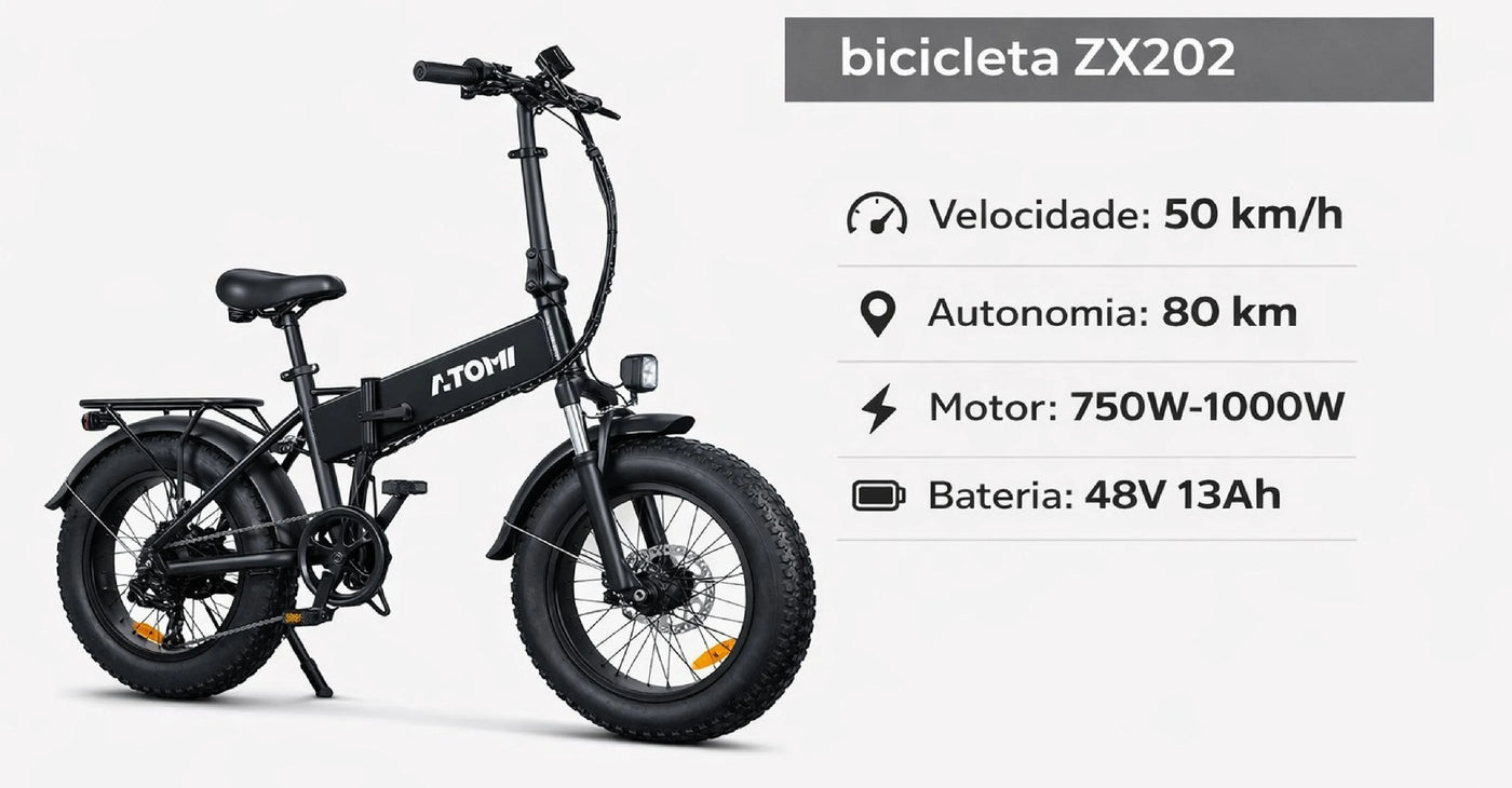 Atomi ZX202 Bicicleta Elétrica – ATOMI Scooters