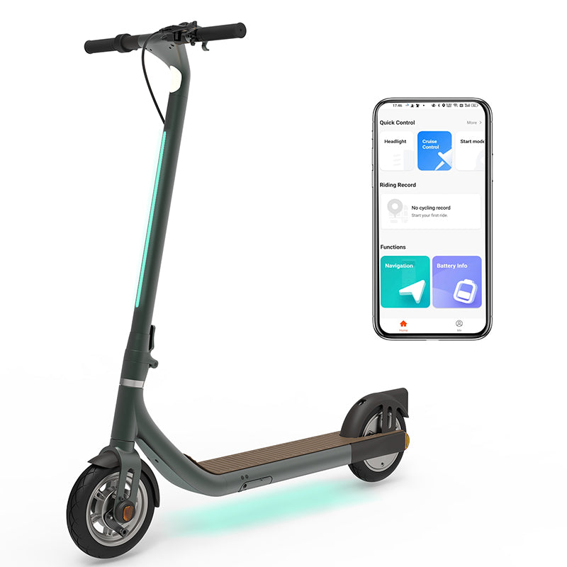 Atomi Alpha Scooter elettrico pieghevole a lungo raggio Potenti luci ambientali